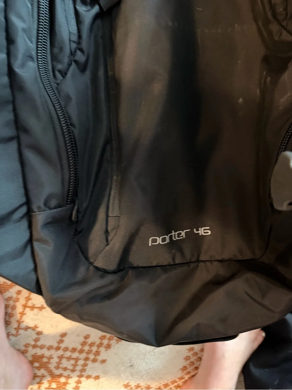 OSPREY Black travel Bag with Top Carry Handles